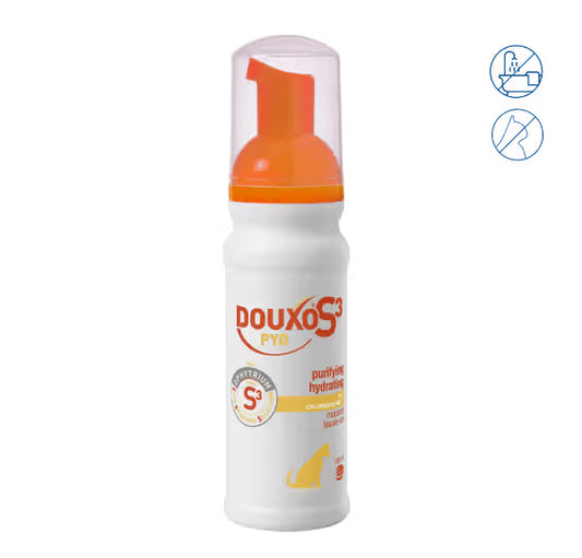 Douxo S3 Pyo Mousse - Desinficerande effekt mot bakterier och svamp.